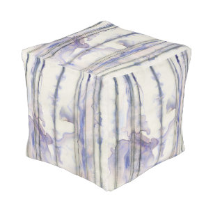 Violet Free Expression Watercolor Pouf