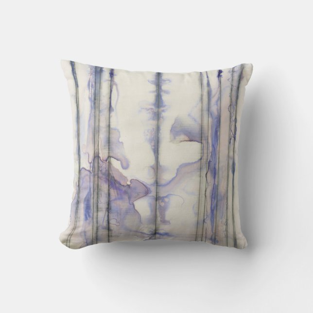 Violet Free Expression Watercolor Throw Pillow (Front)