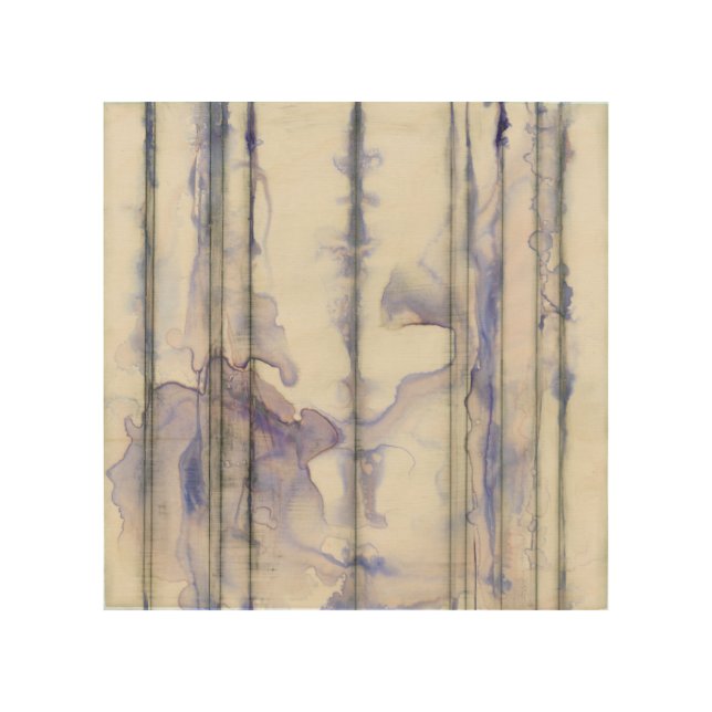 Violet Free Expression Watercolor Wood Wall Art (Front)
