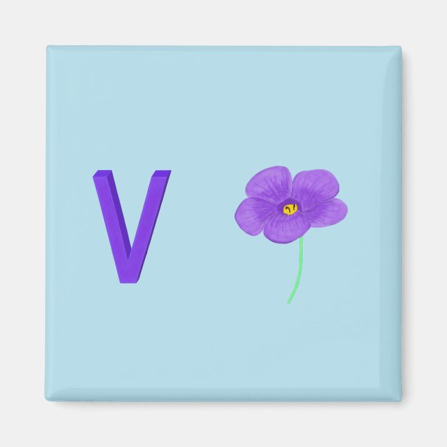 Violet Fridge Magnet (Front)