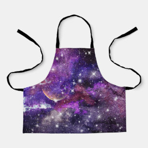 Violet Galaxy Milky Way With Planet Apron