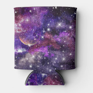 Violet Galaxy Milky Way With Planet Can Cooler