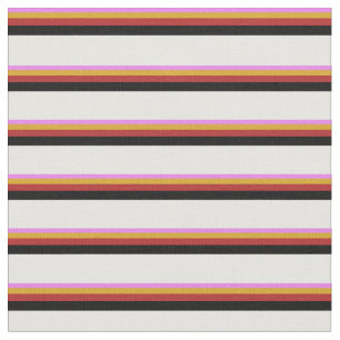 Violet, Goldenrod, Red, Black, and White Colored Fabric