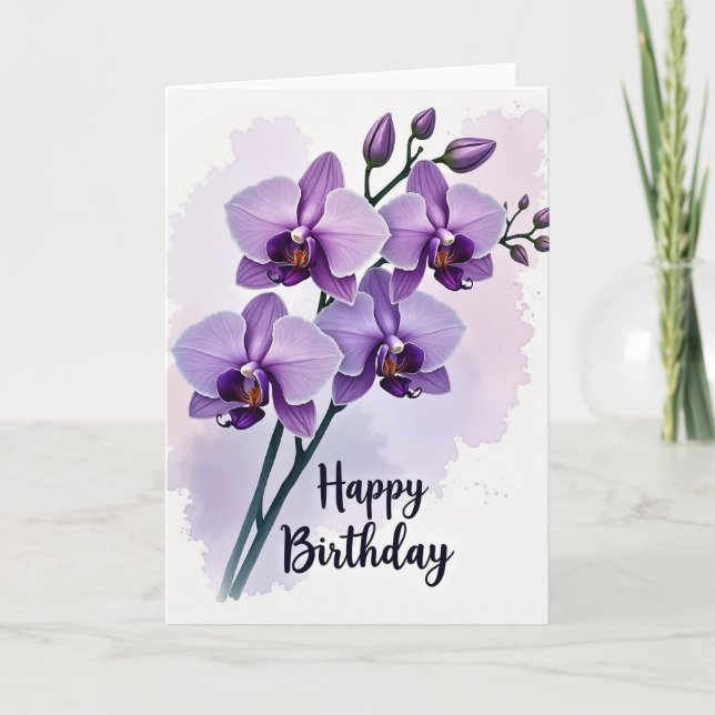 Violet Gradient Birthday Card (Front)