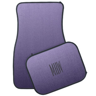 Violet Gradient custom monogram car floor mats