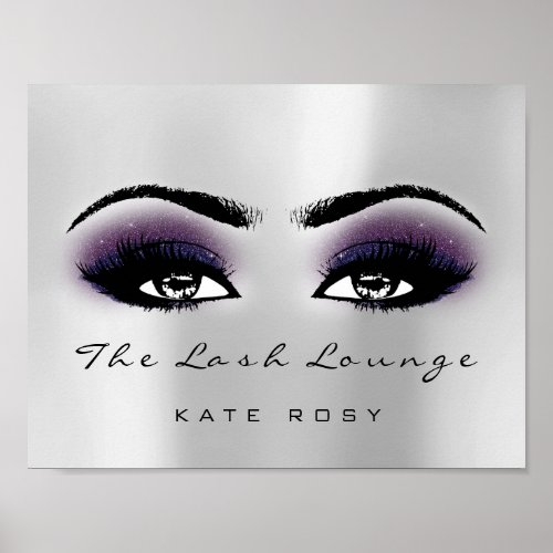 Violet Gray Name Makeup Artist Beauty Studio Lash Poster