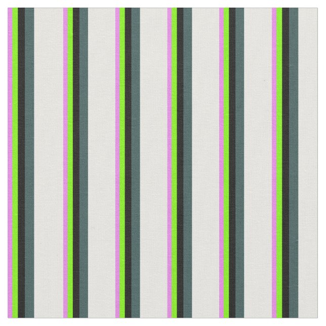 Violet, Green, Black, Dark Slate Gray, and White Fabric (Close Up)