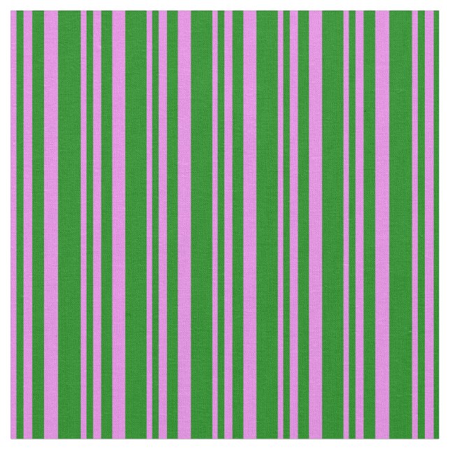 Violet & Green Colored Pattern of Stripes Fabric (Close Up)