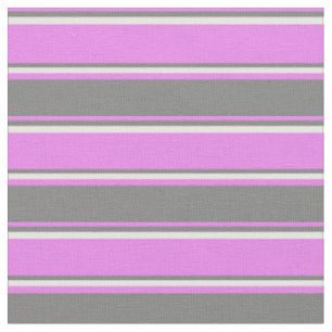 Violet, Grey, and White Colored Stripes Fabric
