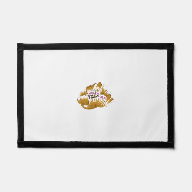 violet, grey, brown and pink illustration pennant (Front)