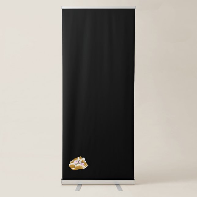violet, grey, brown Vertical Retractable Banner (Front)