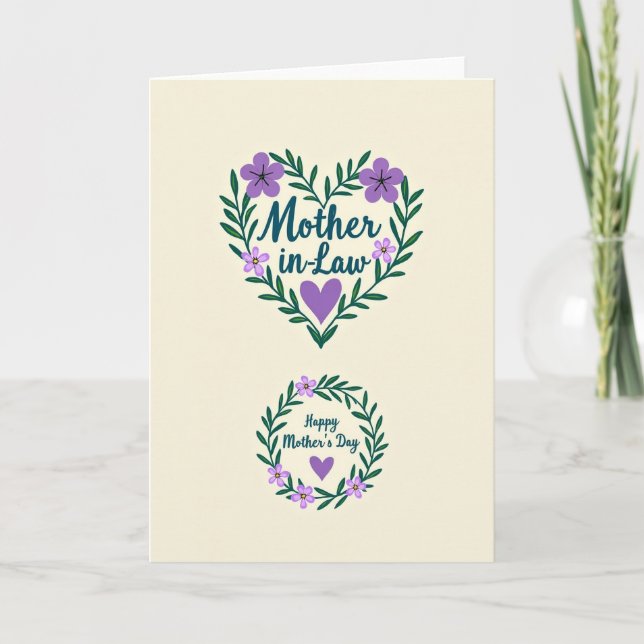 Violet Heart Mother Card (Front)
