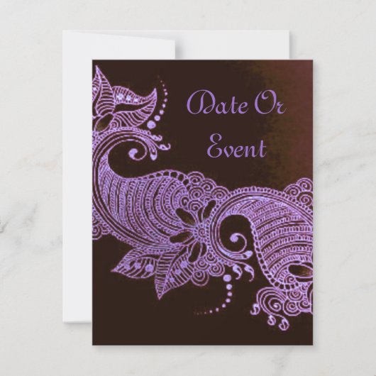 violet henna mehndi floral (Front)