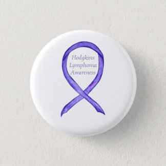 Violet Hodgkins Lymphoma Awareness Ribbon Button