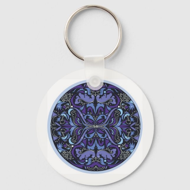 Violet Hour Art Deco keychain (Front)