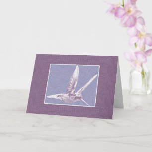 Violet Hummingbird Greeting Card