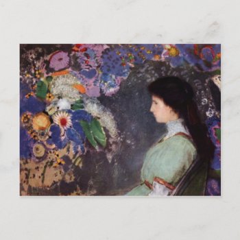 Violet In Flowers Postcard by dmorganajonz at Zazzle