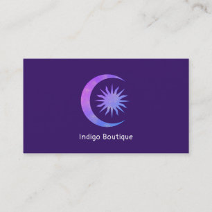 Violet Indigo Purple Moon & Sun Zen Business Card