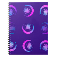 Violet Indigo Purple Moon & Sun Zen Dream Journal