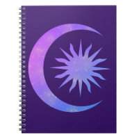 Violet Indigo Purple Moon & Sun Zen Dream Journal