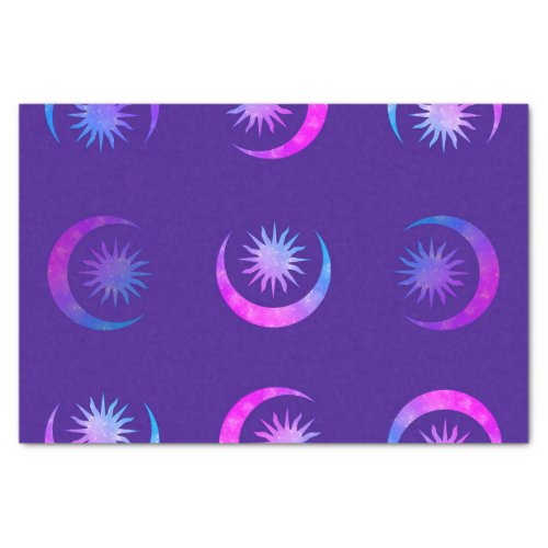 Violet Indigo Purple Moon  Sun Zen Party Package Tissue Paper