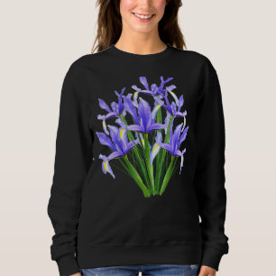 Violet Iris Flowers Sweatshirt