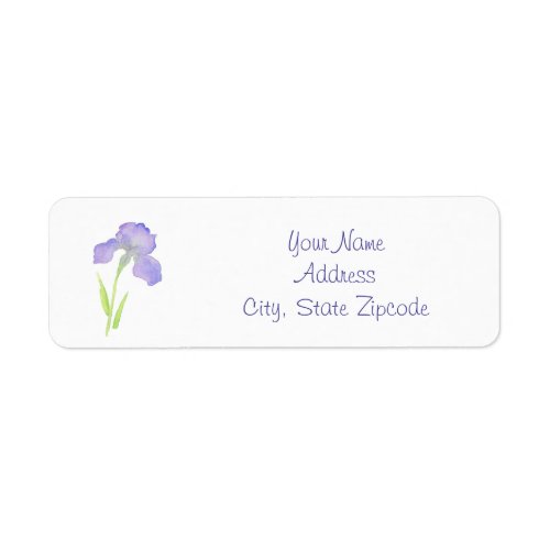 Violet Iris Label