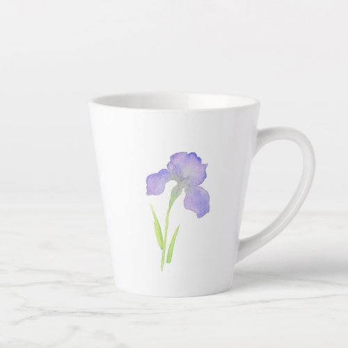 Violet Iris Latte Mug
