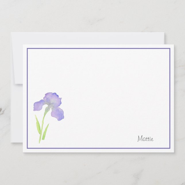 Violet Iris Note Card (Front)