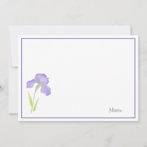 Violet Iris Note Card