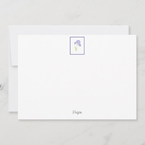 Violet Iris Note Card