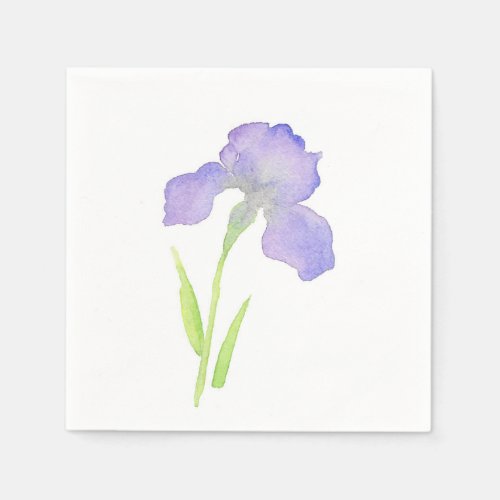 Violet Iris Paper Napkins