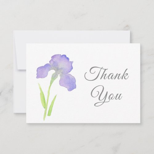 Violet Iris  Thank You Card
