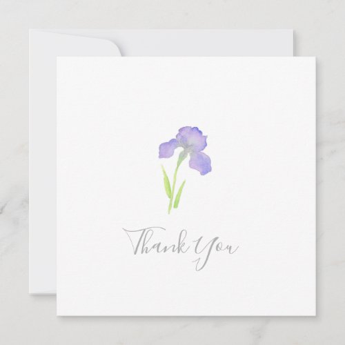 Violet Iris Thank You Card