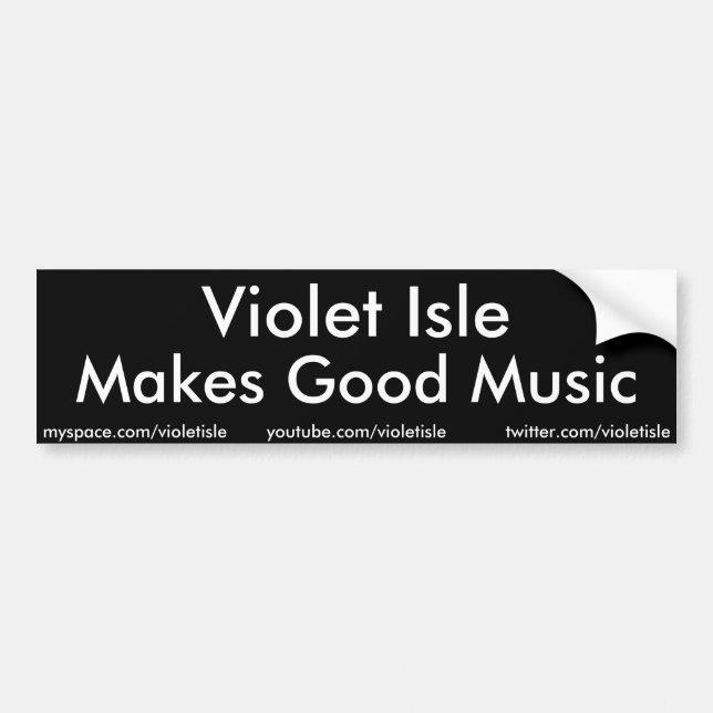 Violet Isle Makes Good Music sticker (Front)