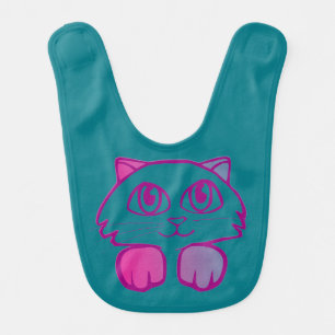 Violet kitty bib