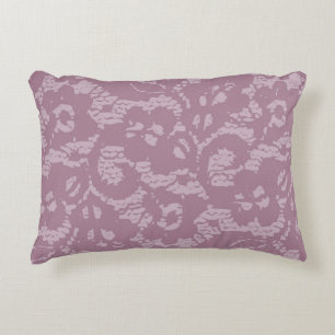 Violet lace decorative pillow