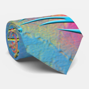 VIOLET LACE - Digital - Fractal Art - Neck Tie