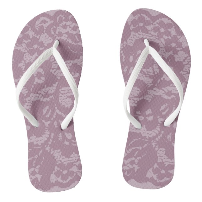 Violet lace flip flops (Footbed)