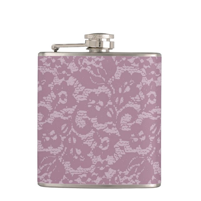 Violet lace hip flask (Front)