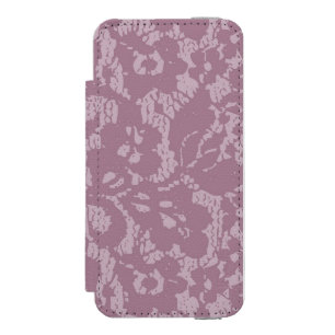 Violet lace wallet case for iPhone SE/5/5s