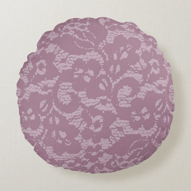Violet lace round pillow (Front)