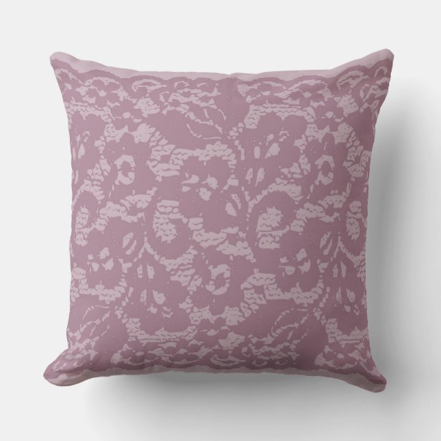Violet lace throw pillow (Front)