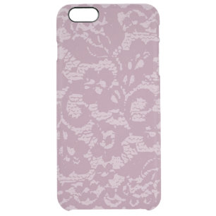 Violet lace clear iPhone 6 plus case