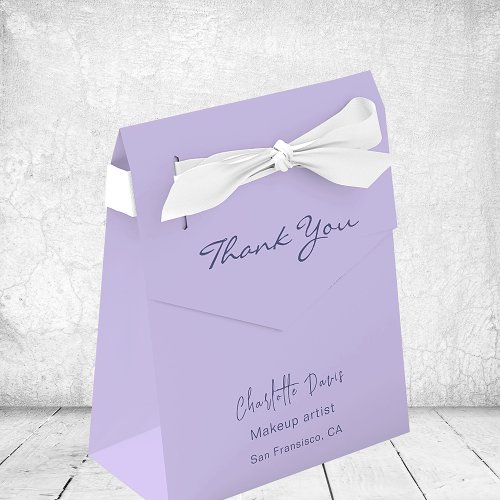 Violet lavender business QR code Instagram Favor Boxes