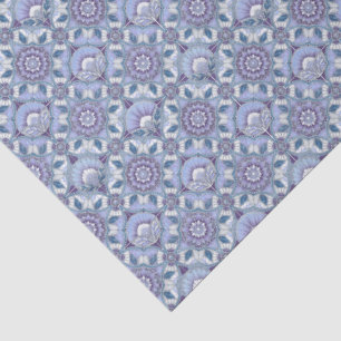 Violet, Lavender, Lilac, Blues & White Art Deco Tissue Paper