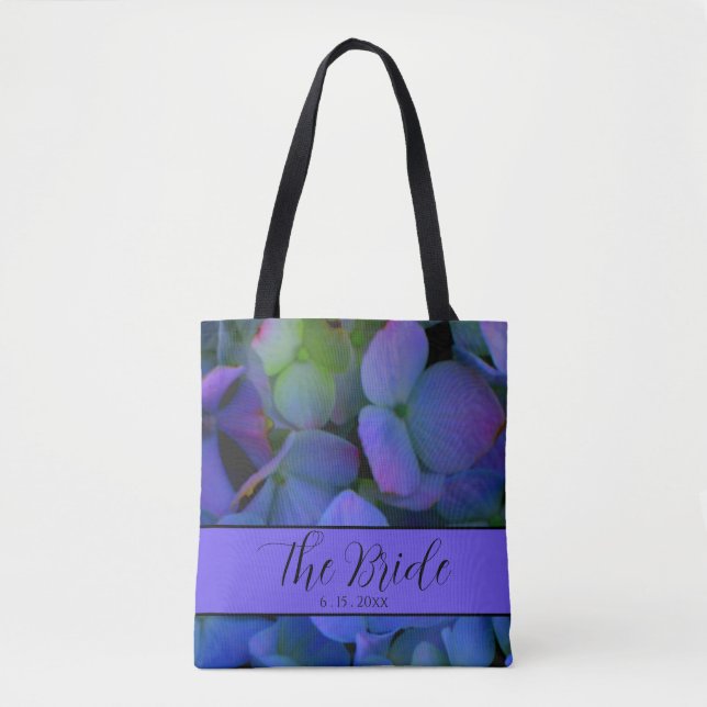 Violet lavender purple pink blue flowersBride  Tote Bag (Front)