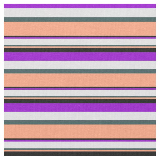 Violet, Lavender, Slate Gray, Light Salmon & Black Fabric