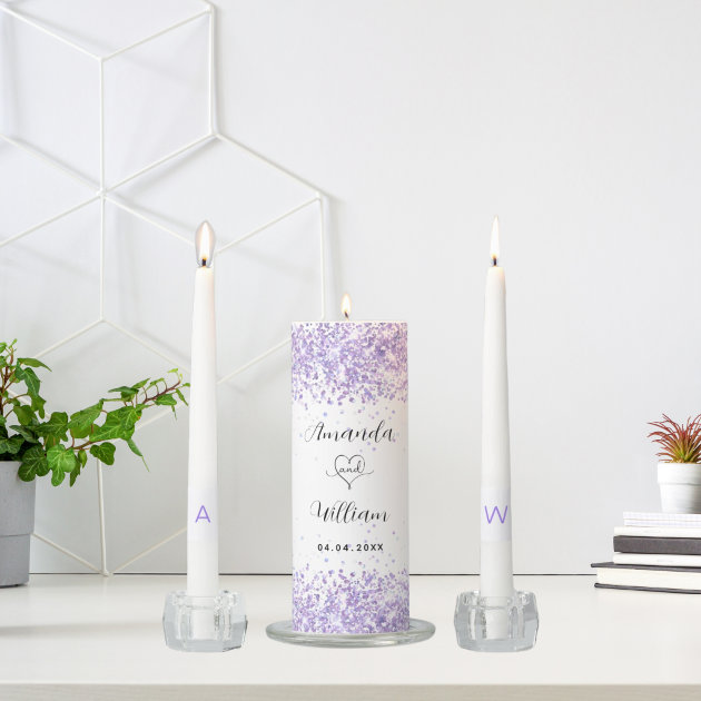 Purple unity store candle set