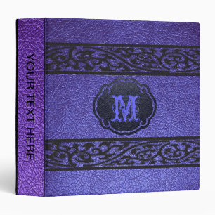 Violet Leather 3 Ring Binder